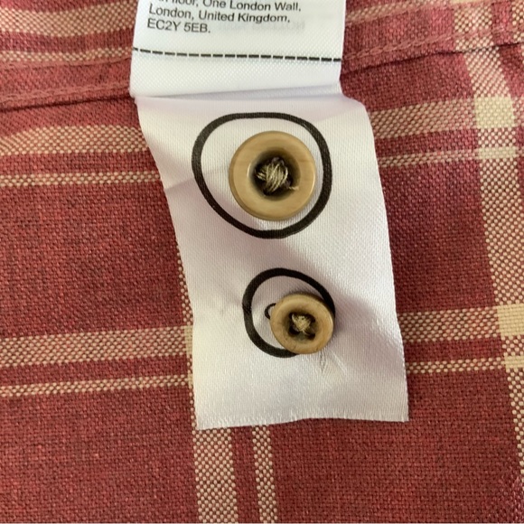 UNTUCKit Men's Colston Wrinkle Free Shirt Button Up Long Sleeve Red Plaid Office - Picture 10 of 11